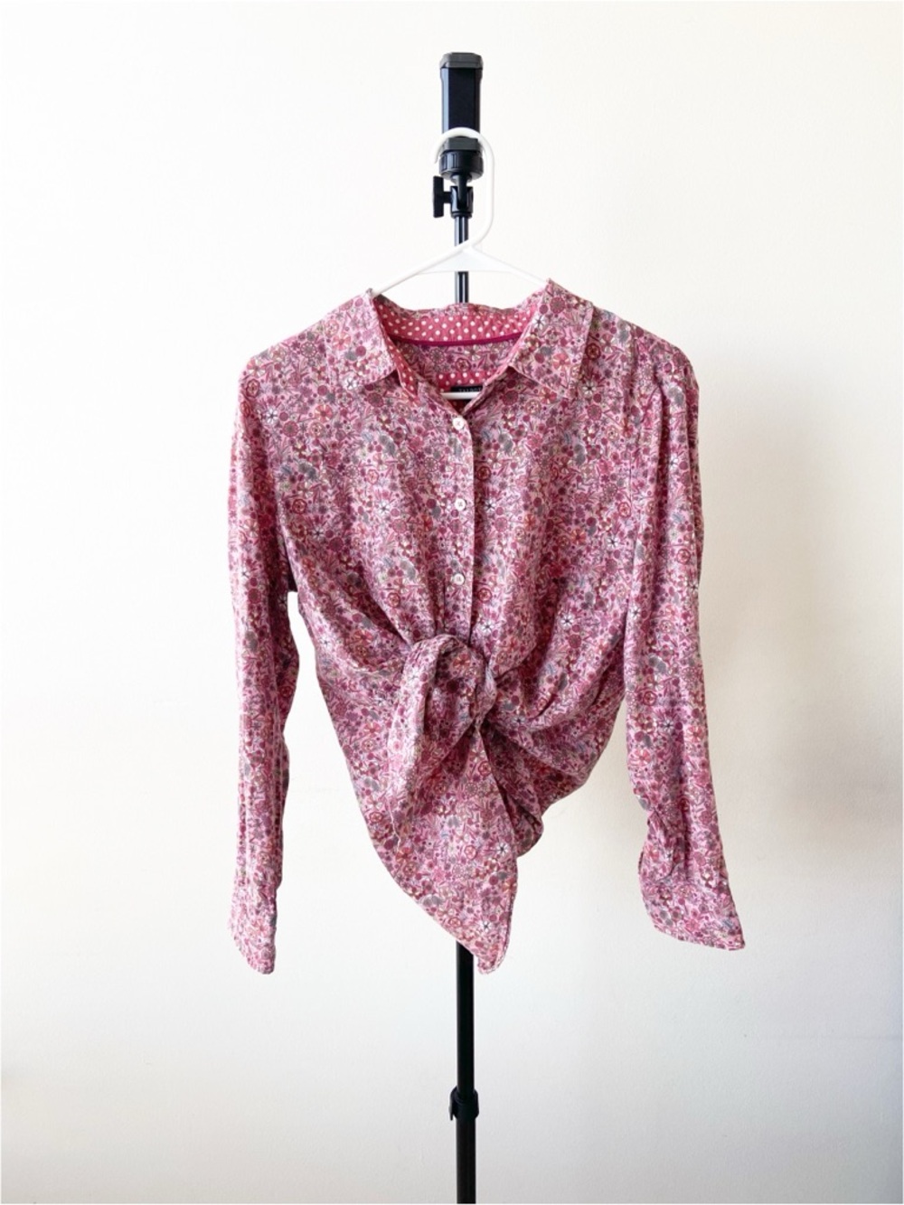Talbots Pink Floral Button-Up Blouse Size X